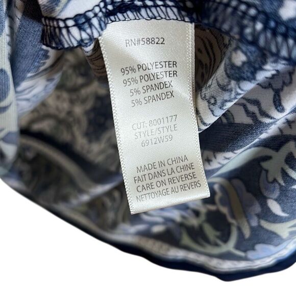 Max Studio Floral Sleeveless Sheath Dress Blue White Size XS - Picture 7 of 9